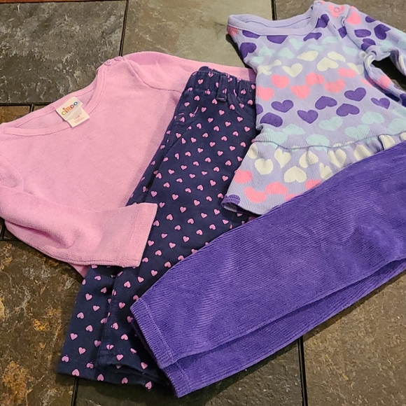 jumping beans Other - Girls 4 pc lot: tops & matching pants, 18 mo